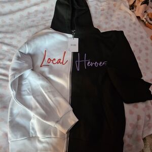 Local Heroes Black and White Hoodie